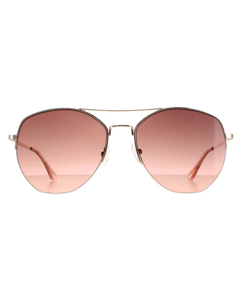 Calvin Klein Aviator Herren Rose Gold Braun CK20121S Gold