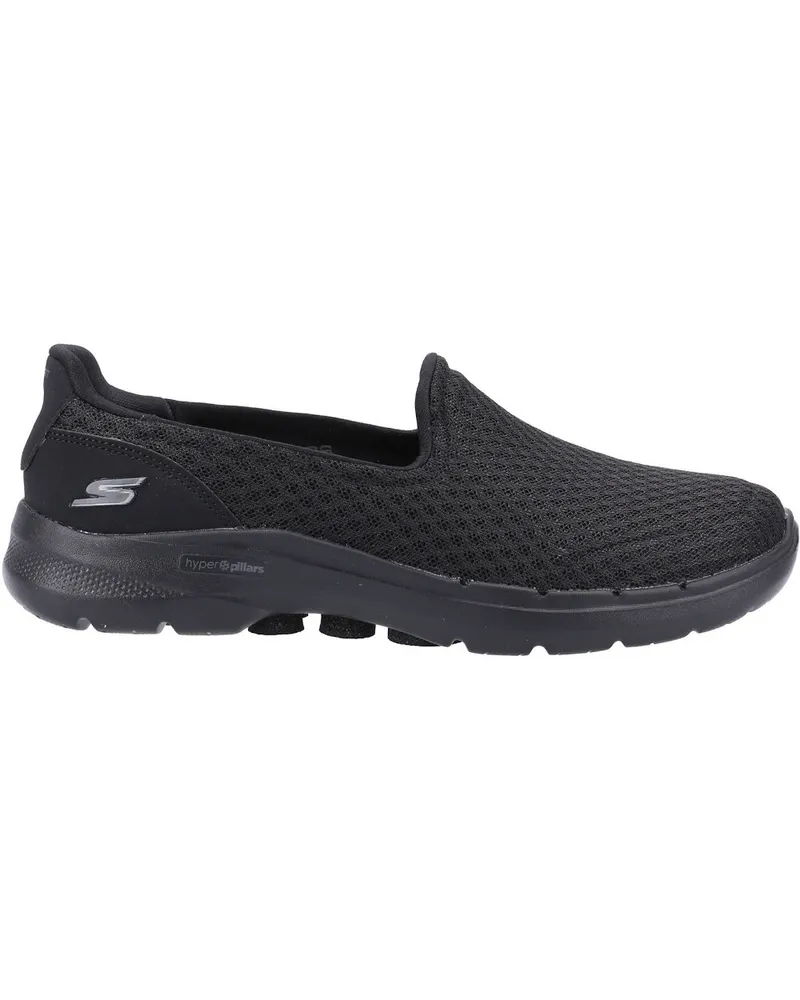 Skechers Womens GOwalk 6 Big Splash Slip On Trainer Schuhe Schwarz