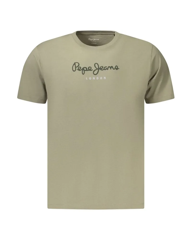 Pepe Jeans Verde Baumwolle Herren T-Shirt Grün