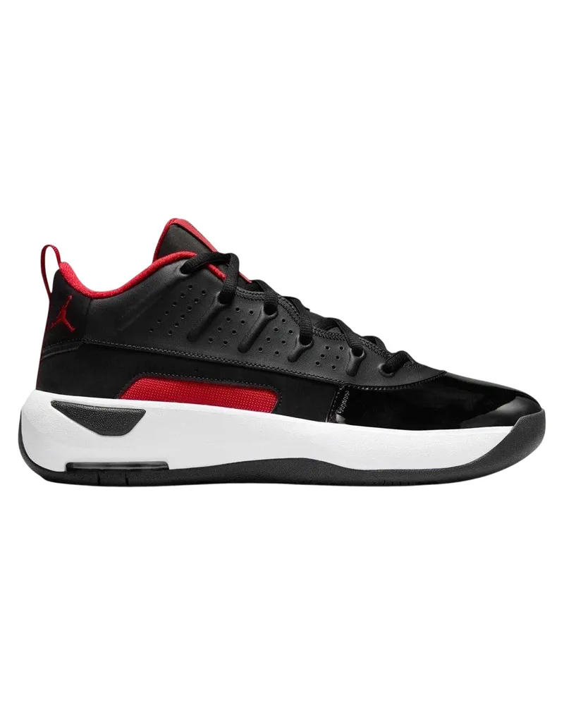 Nike Air Jordan Max Aura 7" Basketball Schuhe für Herren, Leder (Schwarz/Rot Schwarz