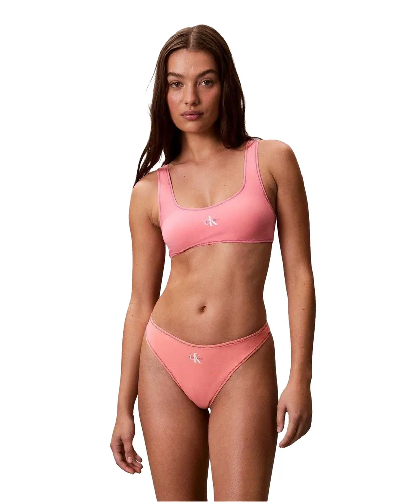Calvin Klein Bikini Oberteil für Damen, Bralette (Scharlachrot Dunkelrot