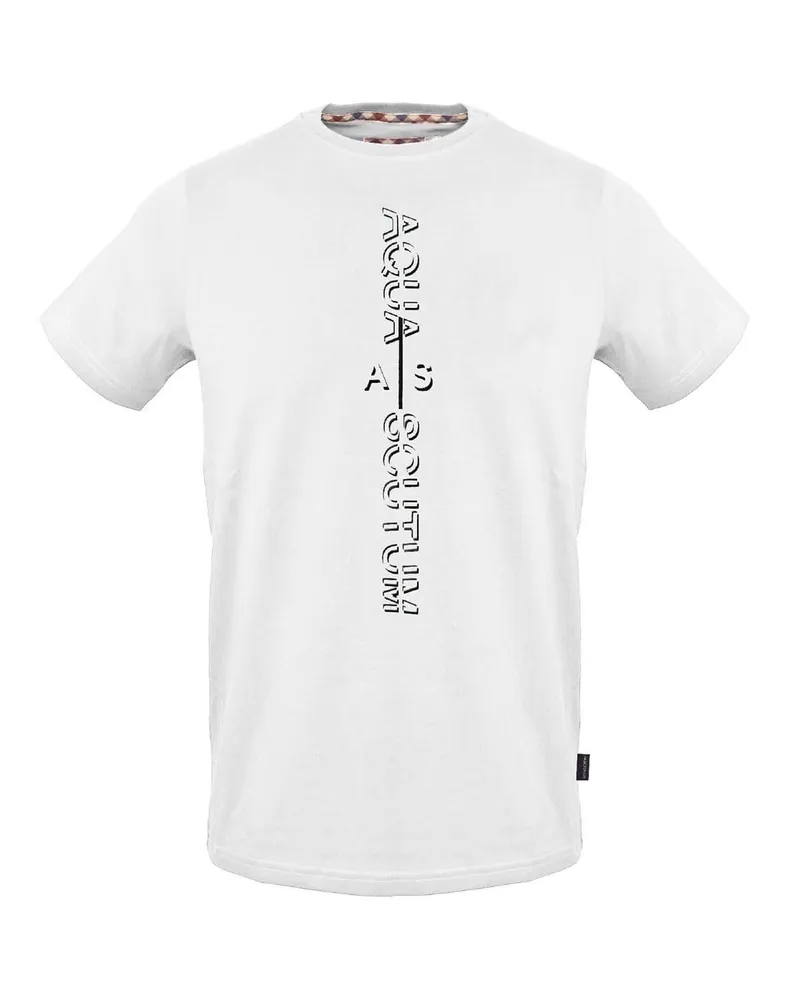 Aquascutum T-Shirt für Herren, Jersey (Weiß Weiß