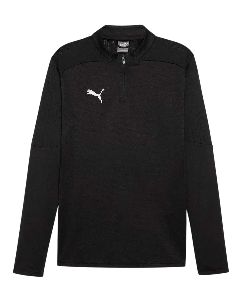 Puma Trainingsjacke für Herren, mit kurzem Reißverschluss (Schwarz Schwarz