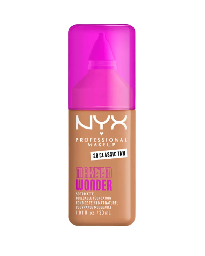 NYX Cosmetics Make'em Wonder Foundation Nr. 20 – Classic Tan, 30 ml 