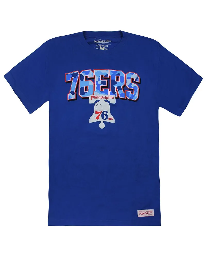 Mitchell & Ness NBA Philadelphia 76ers Herren T-Shirt Blau