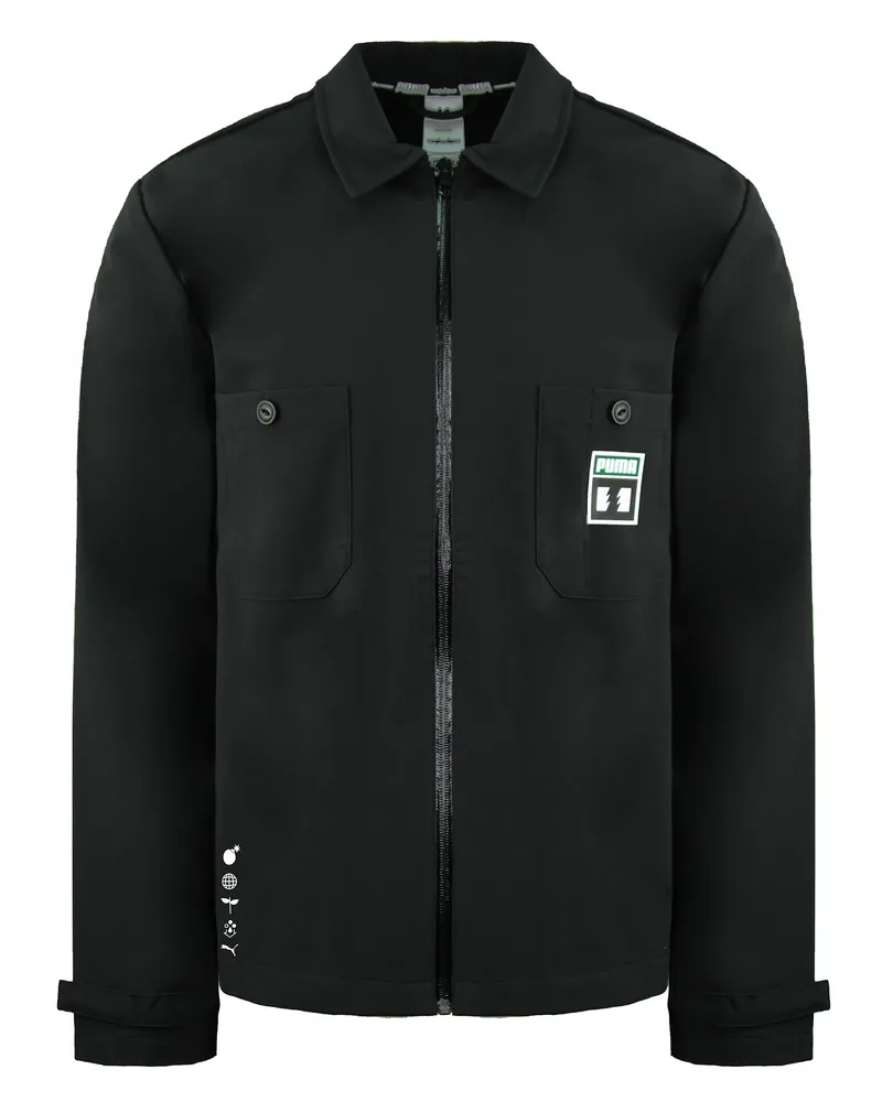 Puma x Die Hunderte Langarm Zip Up Herren Black Cowore Jacke 598310 01 Schwarz