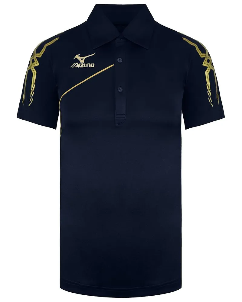 Mizuno Drylite Herren Navy Polo -Hemd Marineblau