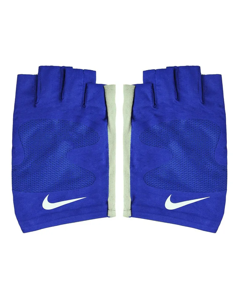 Nike Logo Blue White Herren Rugby Handschuhe PGR002 401 Blau