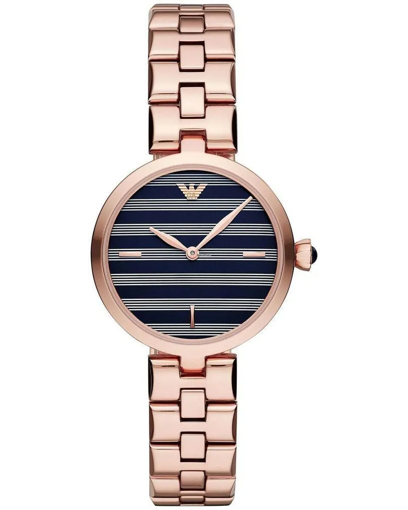 Emporio Armani AR11220 Rose Gold Stahl 316 L Analog Quarz Damenuhr Roségold