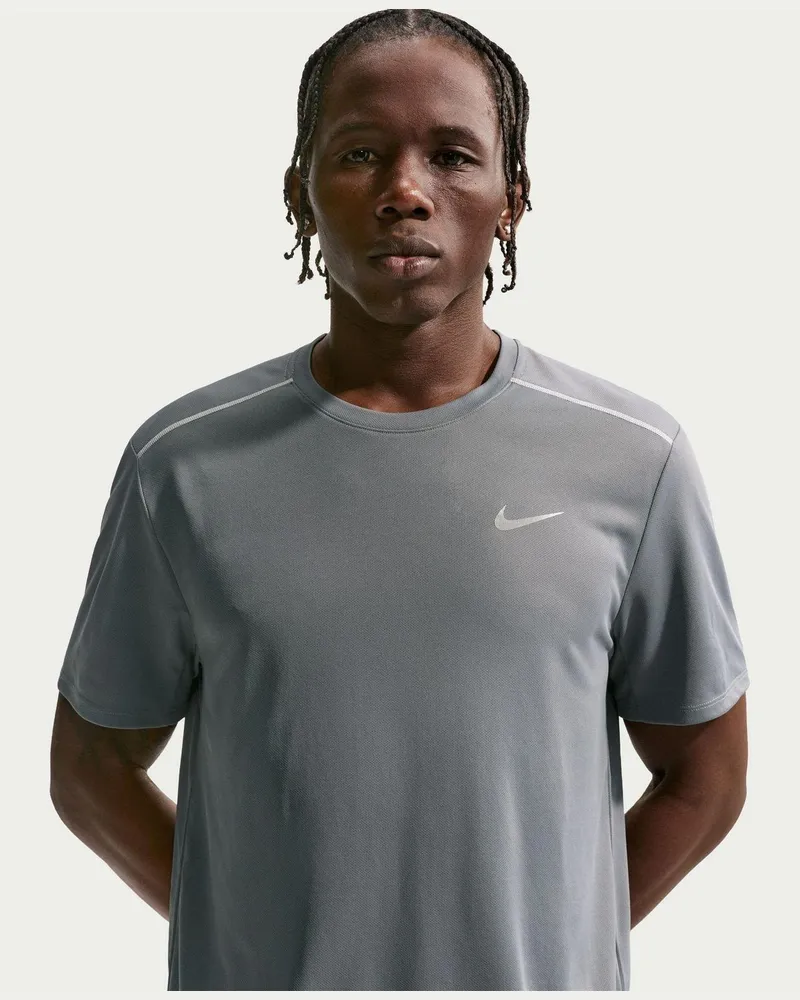 Nike Miler" T-Shirt für Herren, Reflektierende Details (Rauch-Grau Grau