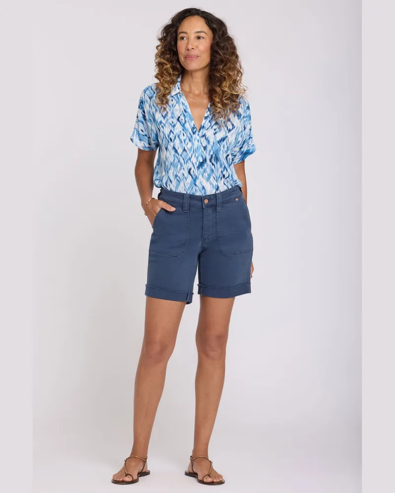 NYDJ not your daughter's Jeans  Diana Bequeme Denim-Shorts Marineblau