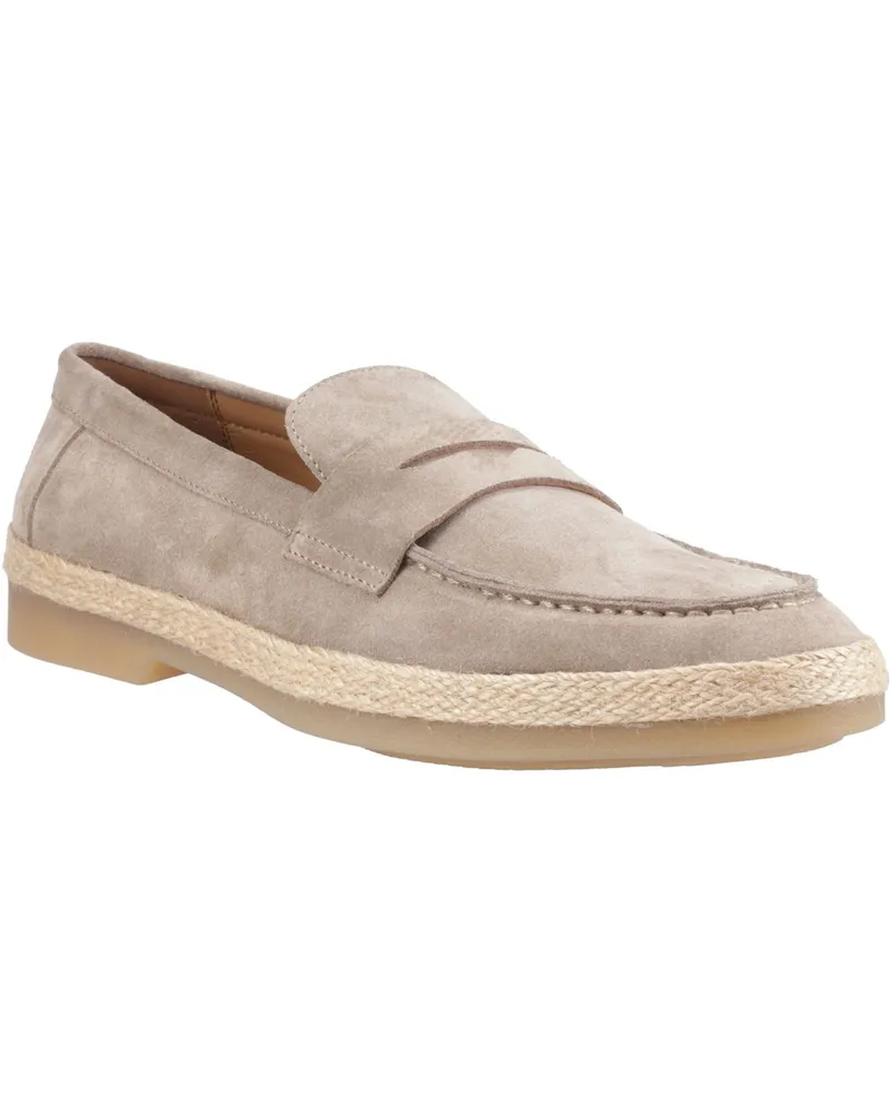 Hush Puppies Laurence Wildleder Herren Mokassins in Taupe Taupe