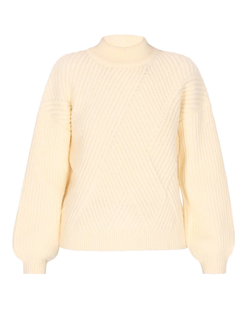 DreiMaster Pullover Damen Wollweiss Wollweiß
