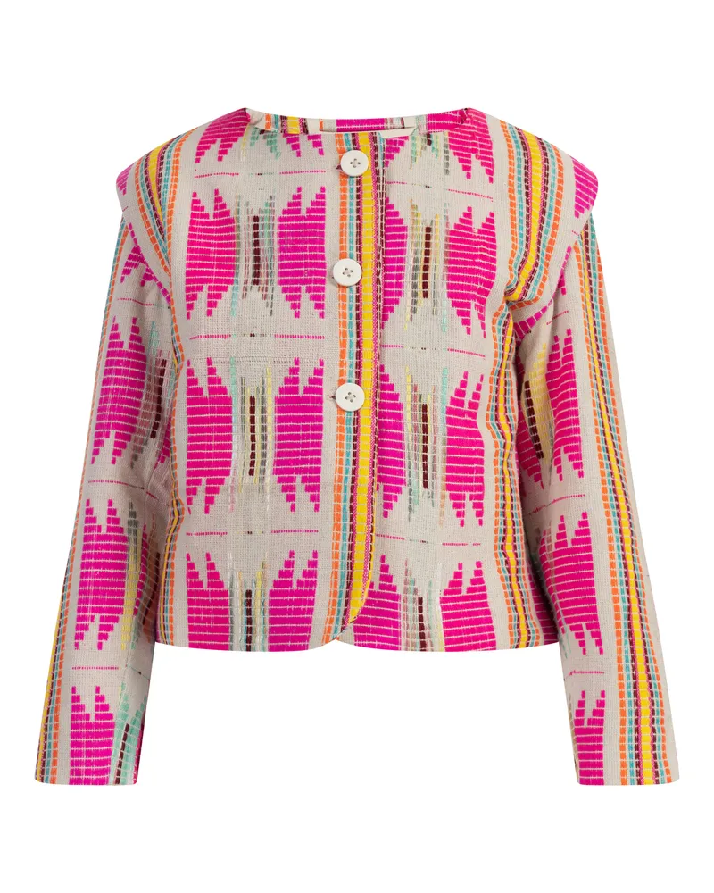 IZIA Jacke Mädchen Pinkes Inka Muster Mehrfarbig