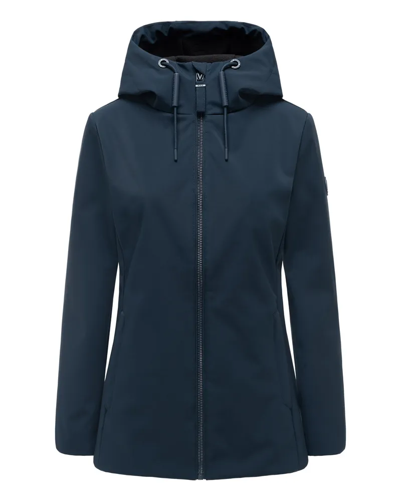 Marikoo Damen Softshell Übergangsjacke Minaa mit Kapuze Blau