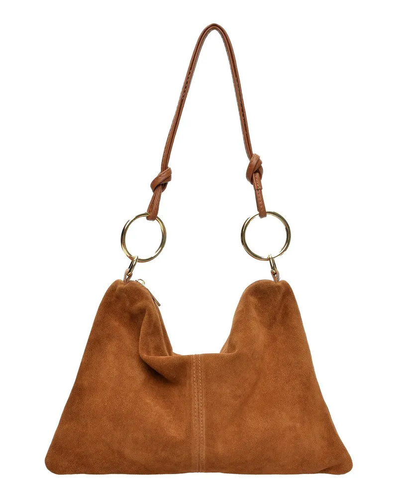 Luisa Vannini Braun Rindsledertasche Braun