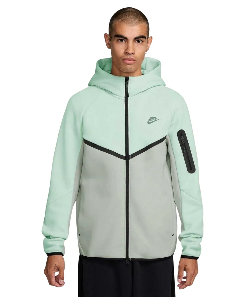Nike Tech" Hoodie mit durchgehendem Reißverschluss für Herren (Hellgrün Grün