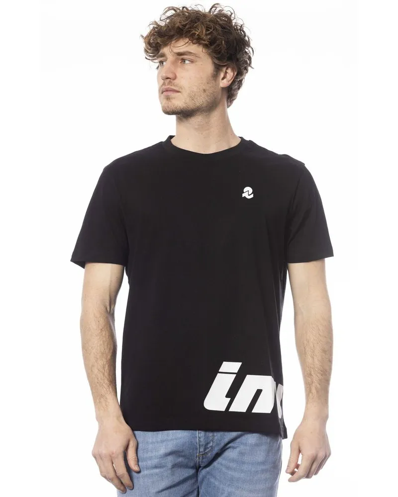 Invicta Grafisches T-Shirt mit kurzen Ärmeln, Rundhalsausschnitt Schwarz