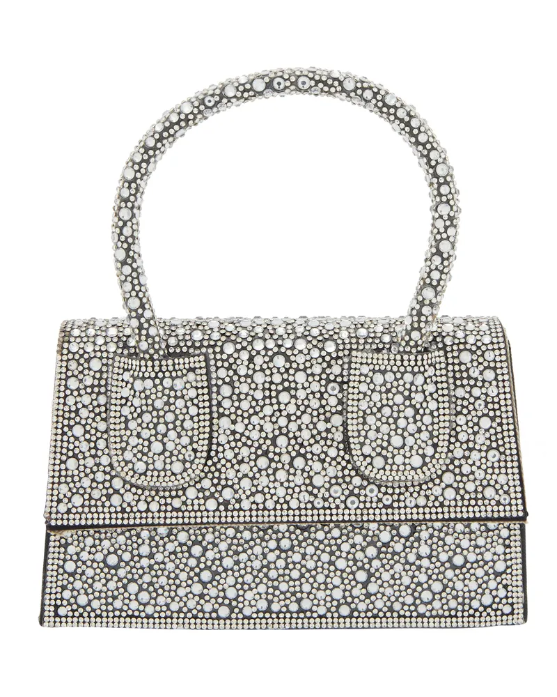 FAINA Handtasche mit silbernen Details - Schwarz Schwarz