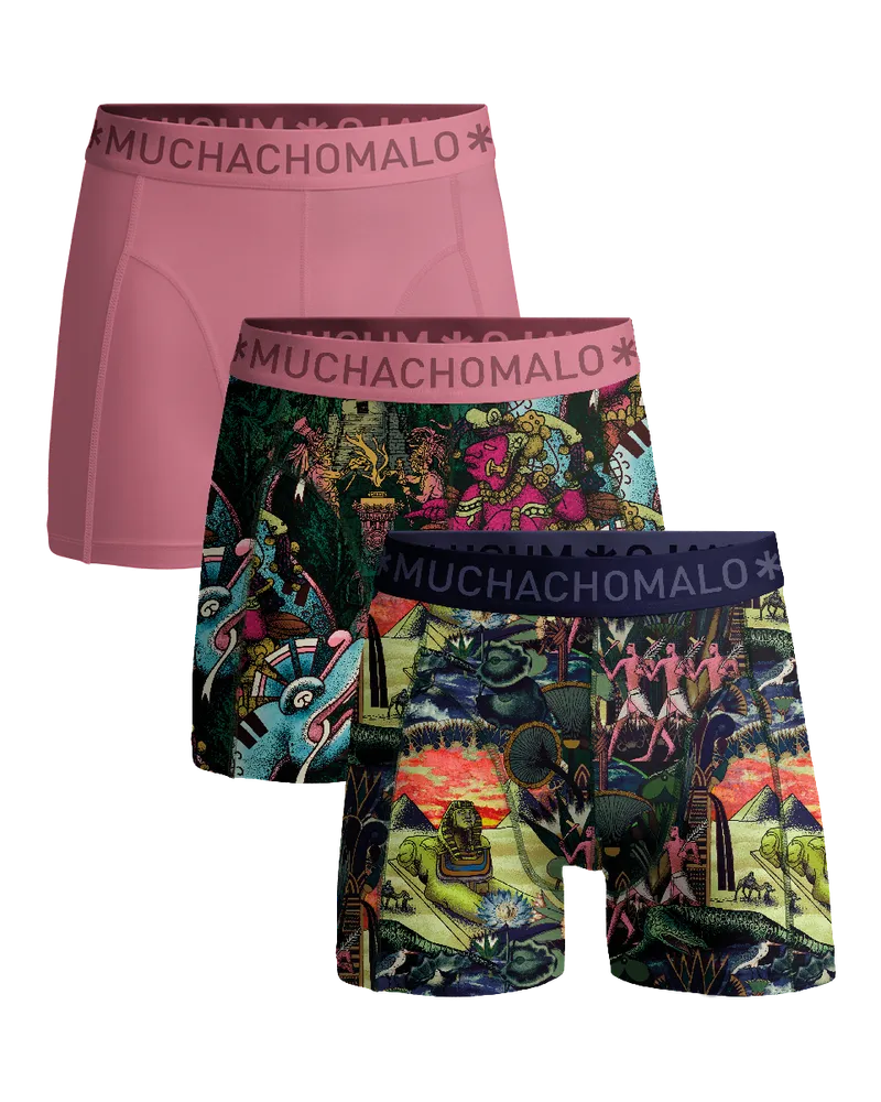 Muchachomalo Herren Boxer Shorts - 3er Pack - Herren Unterwäsche Mehrfarbig