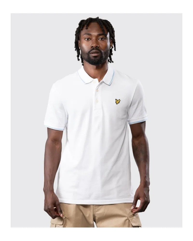 Lyle & Scott Herren-Poloshirt mit Spitze SP1524VOG Weiß