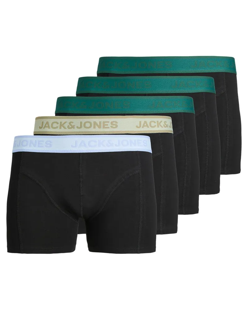 Jack & Jones Jacwesley Solid Trunks 5er-Pack Boxershorts - Schwarz Schwarz