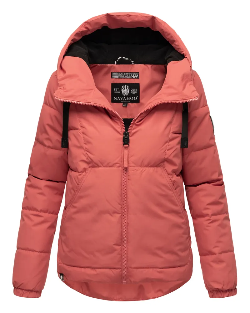 NAVAHOO Damen Winterjacke Eisbällchen – Stylisch & Warm Rot