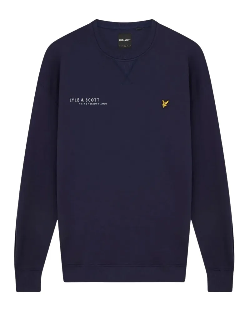 Lyle & Scott Co-Ordinate Print Logo Marineblaues Sweatshirt Blau