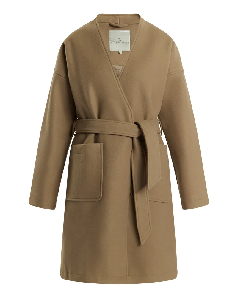 DreiMaster Übergangsmantel in Wolloptik Damen Graubeige Beige
