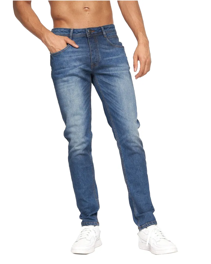 CrossHatch Malcolm" Jeans für Herren (Steinwaschen Marineblau