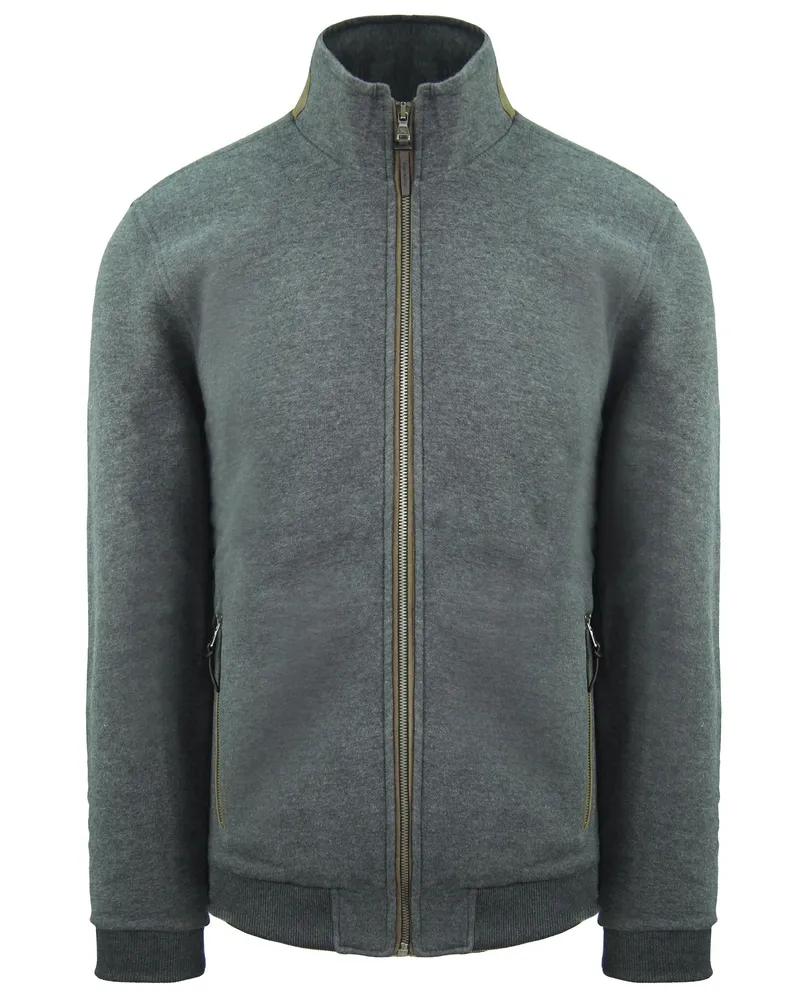 Hackett Classic Fit Herren Harrington-Jacke in Grau Grau