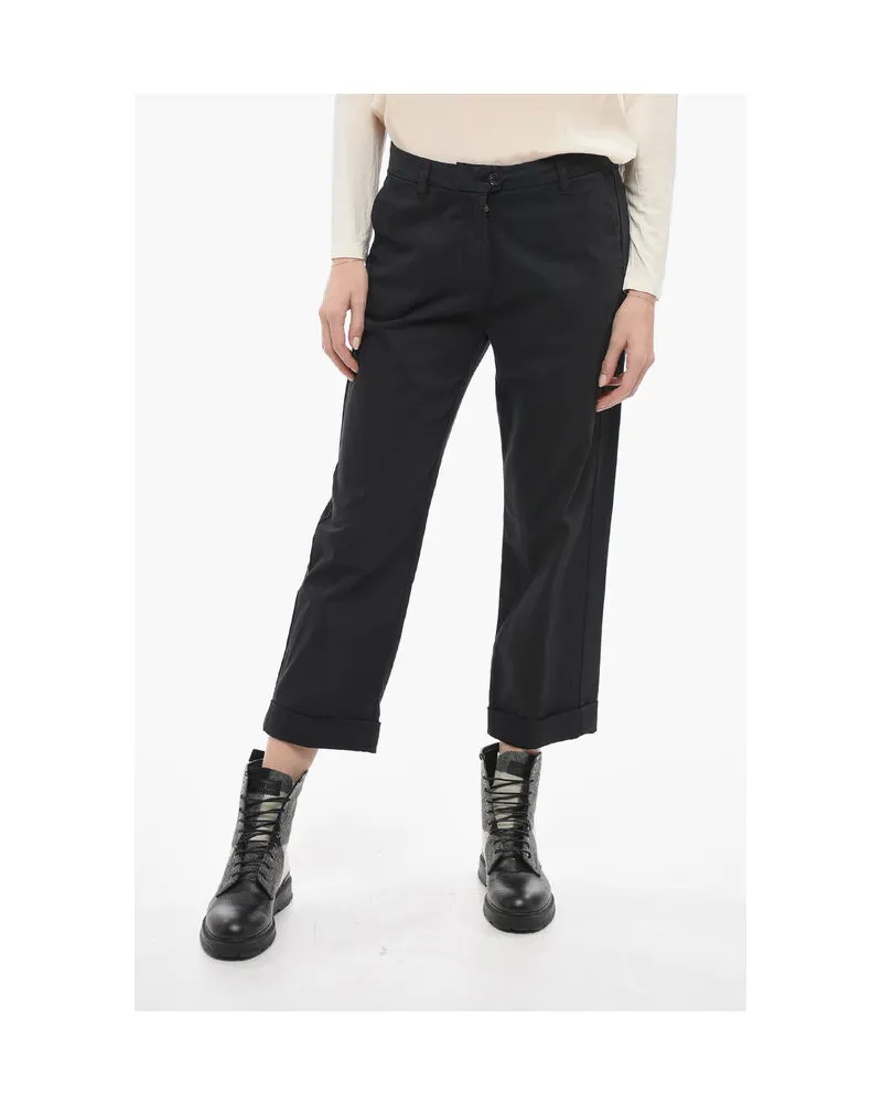 Woolrich Relaxed-Fit Chinohose in Schwarz Schwarz