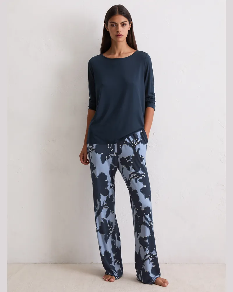 Marc O'Polo Pyjamaoberteil Mix N Match Cotton Modal Dunkelblau