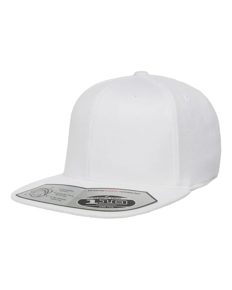 Flexfit 110" Snapback Mütze (Weiß Weiß