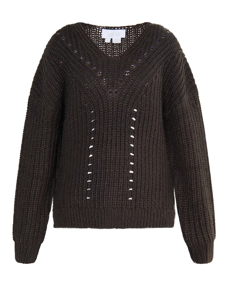 Usha Strickpullover Damen dunkelbraun Dunkelbraun