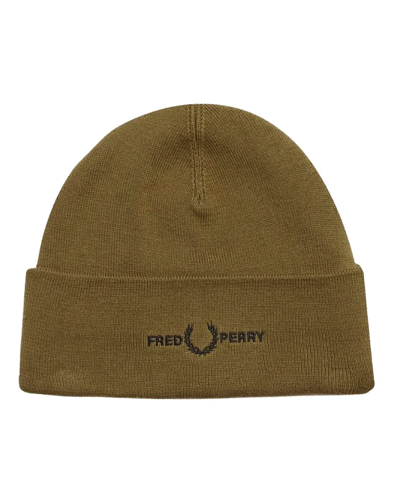 Fred Perry Bestickte Mütze In Schattiertem Stein Oliv