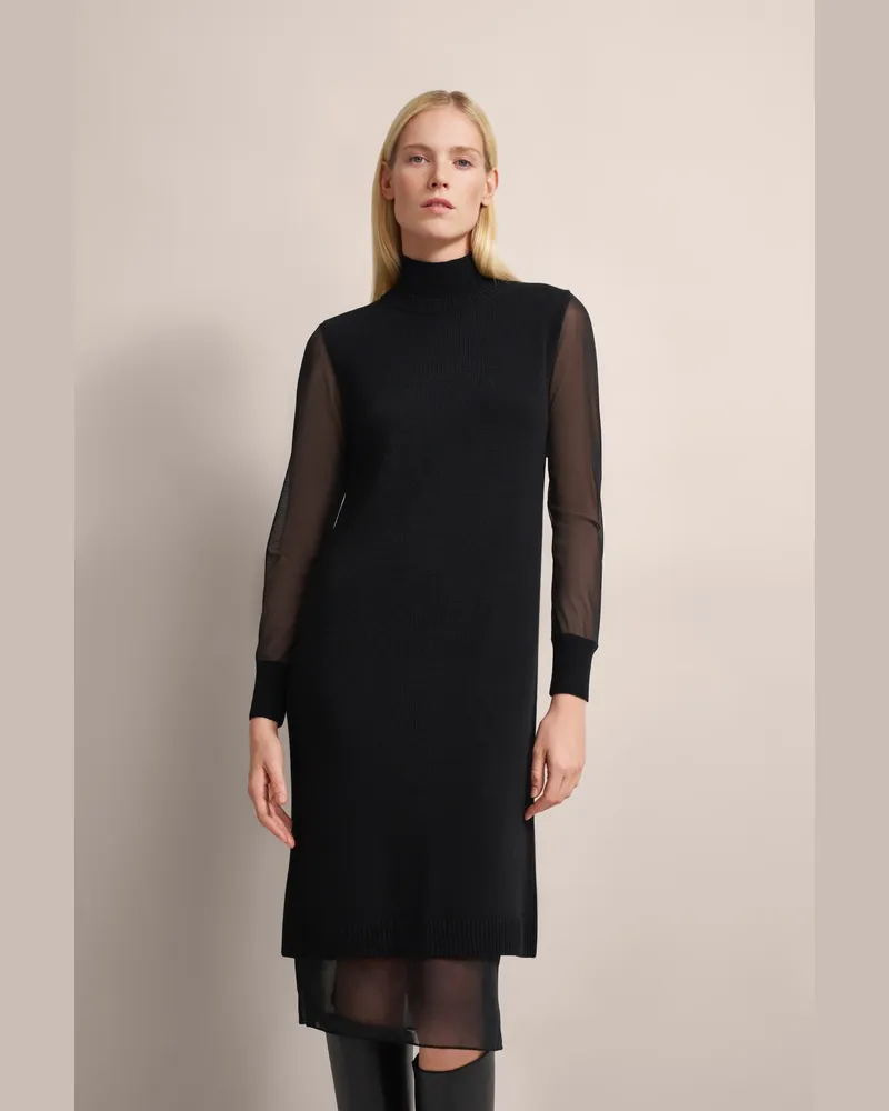 Bugatti Damen Kleid im Layering-Look Schwarz