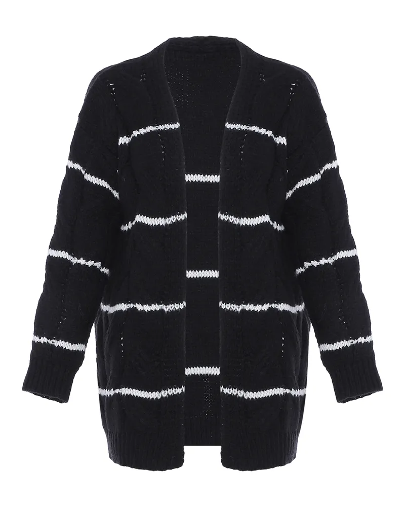 FAINA Pullover Damen schwarz Schwarz