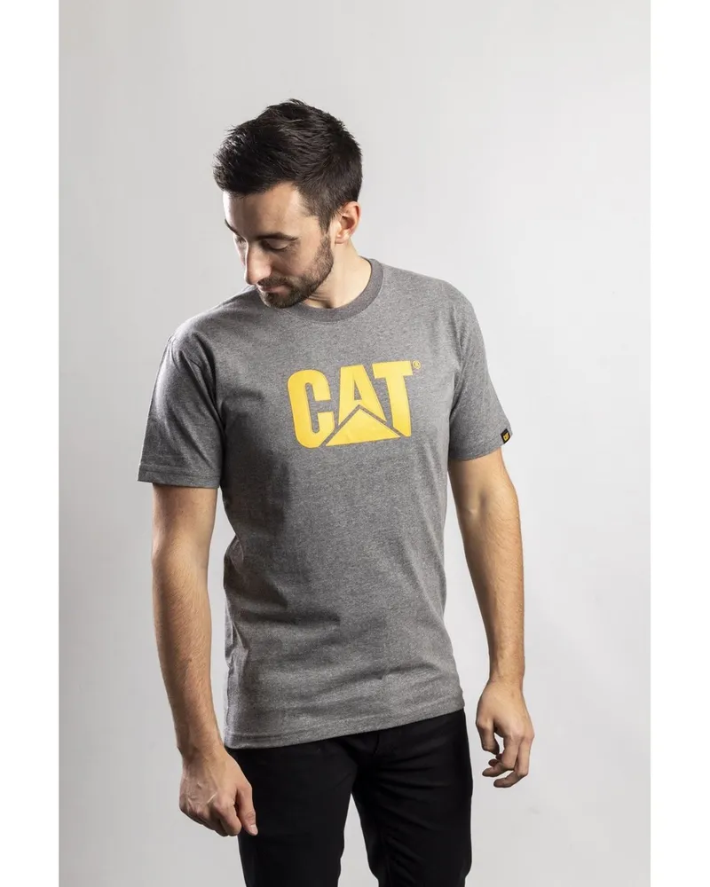 Caterpillar Footwear T-Shirt aus Baumwolle mit Markenlogo, Herren - Grau Grau