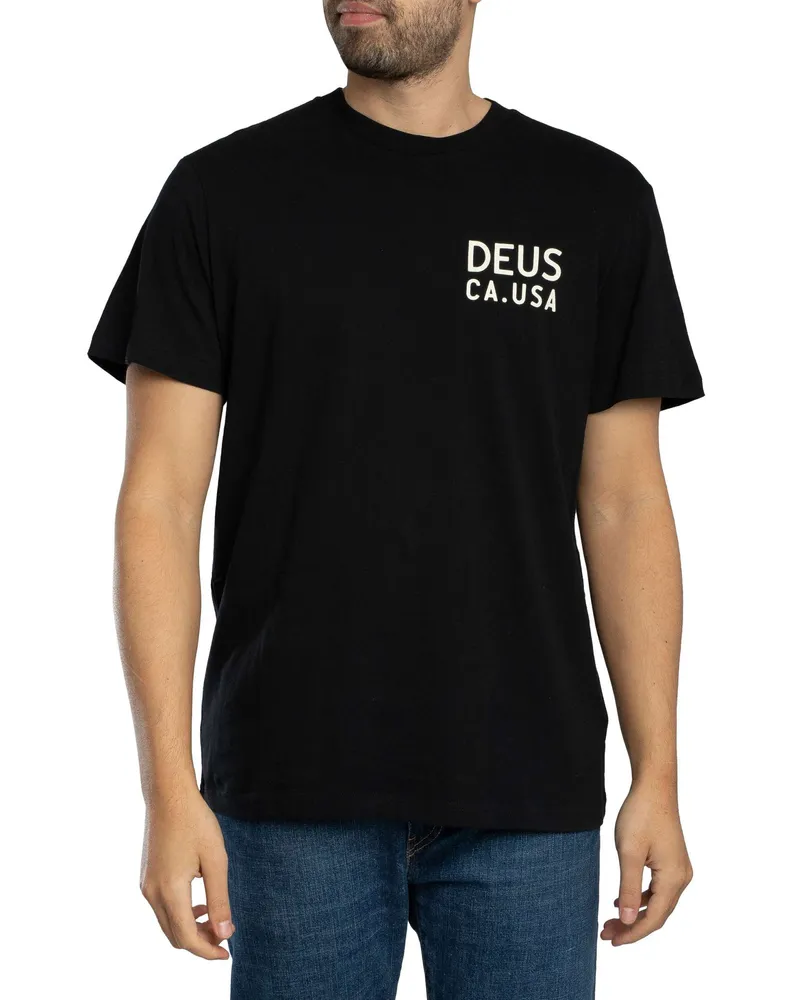 Deus Ex Machina Camber Back Grafik-T-Shirt, Schwarz Schwarz