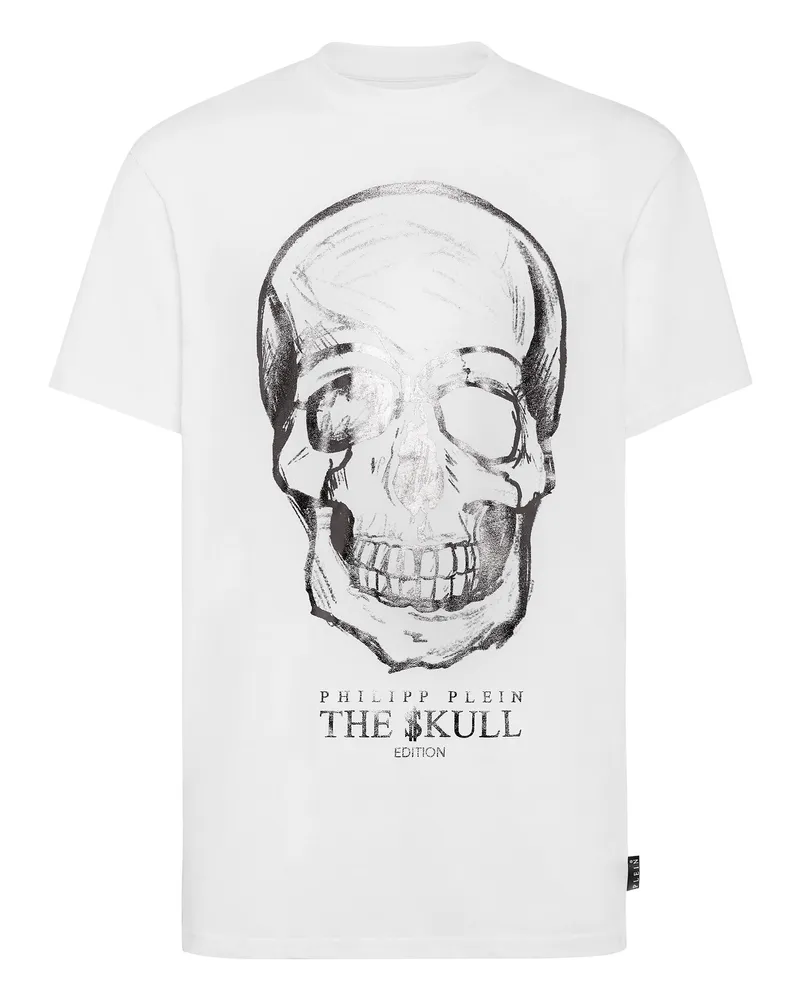 Philipp Plein T-Shirt Round Neck Ss Skull Weiß