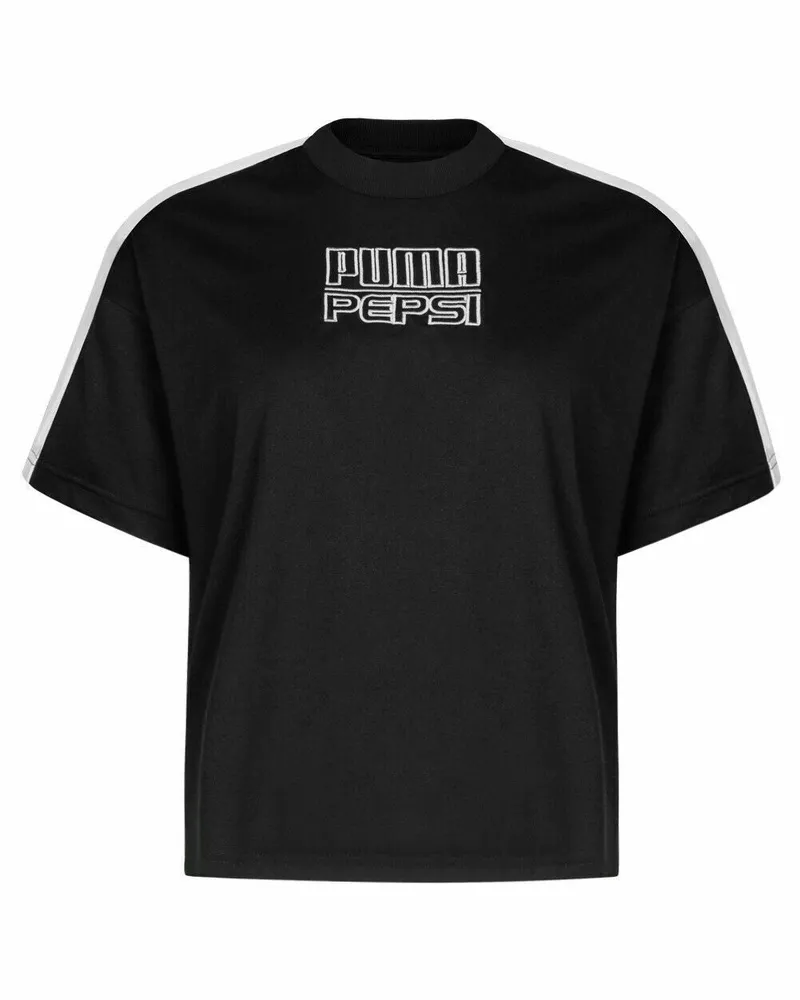 Puma Pepsi X Solid Damen Schwarz Crop Top Schwarz