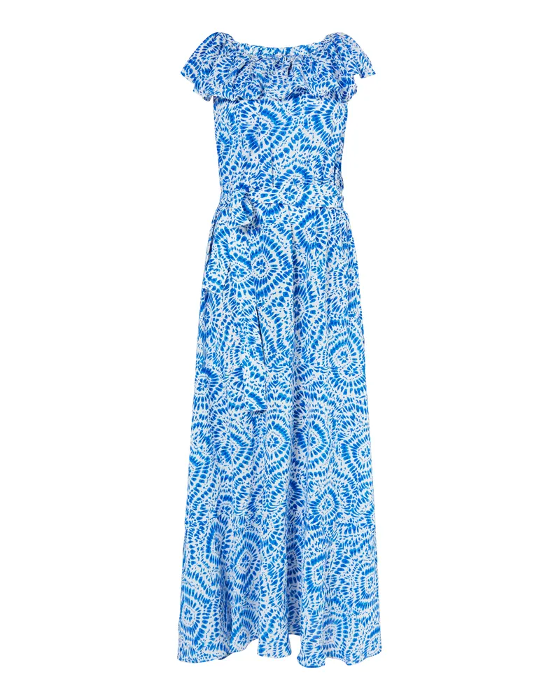 IZIA Maxikleid mit Print Damen blau Blau