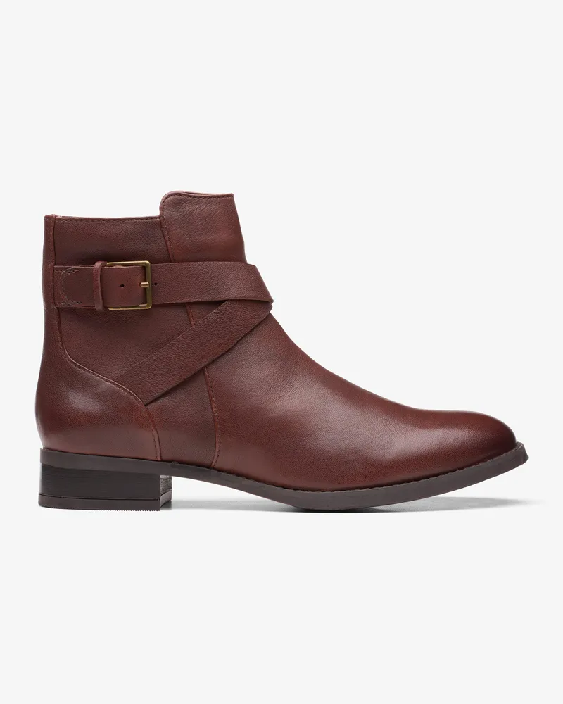 Clarks Hamble Buckle britische Tan Lederstiefel Braun