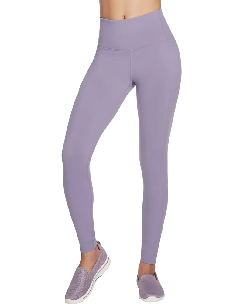 Skechers Damen Go Walk Wear Hochgeschnittene Leggings Grau