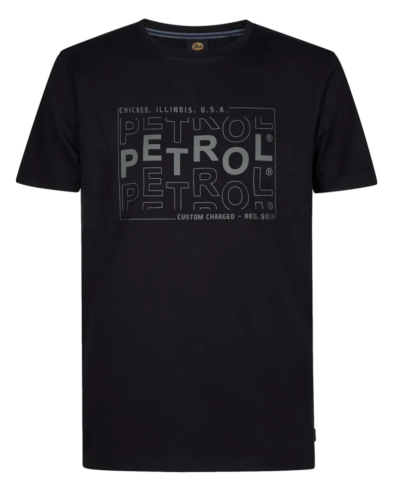 Petrol Industries T-Shirt - Schwarz Schwarz