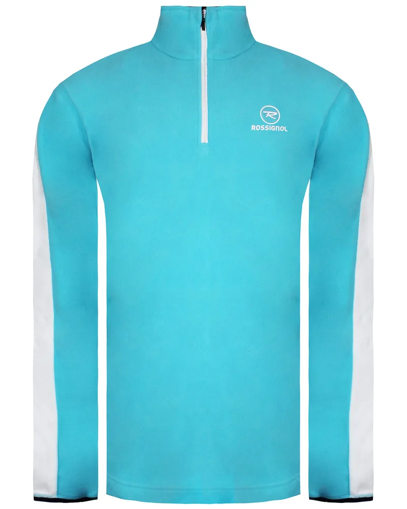 Rossignol Long Sleeve Halb -Reißverschluss Blue Herren Micro Fleece Sweaters RL3ML12 771 Blau