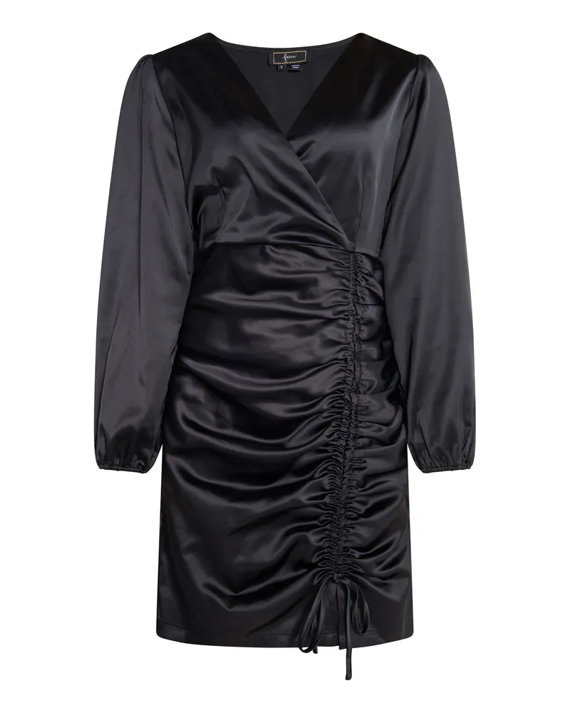 FAINA Minikleid aus Satin Damen schwarz Schwarz
