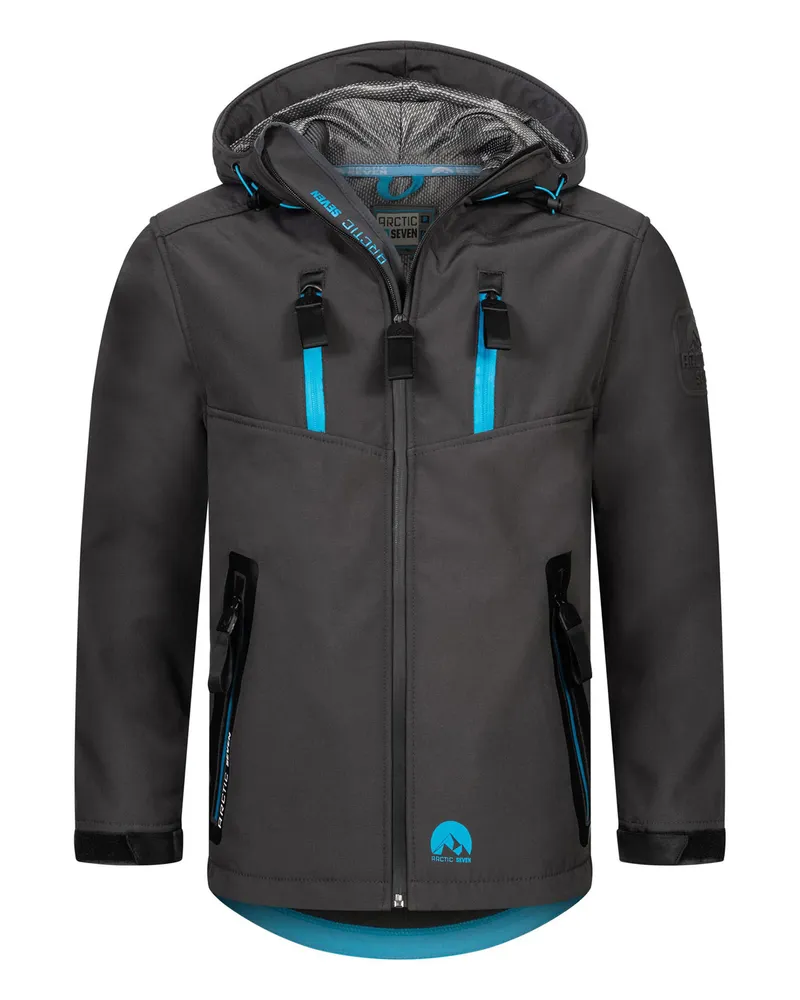 Arctic Seven Men’s Softshelljacke AS-306, wasserabweisend und winddicht - Grau Grau
