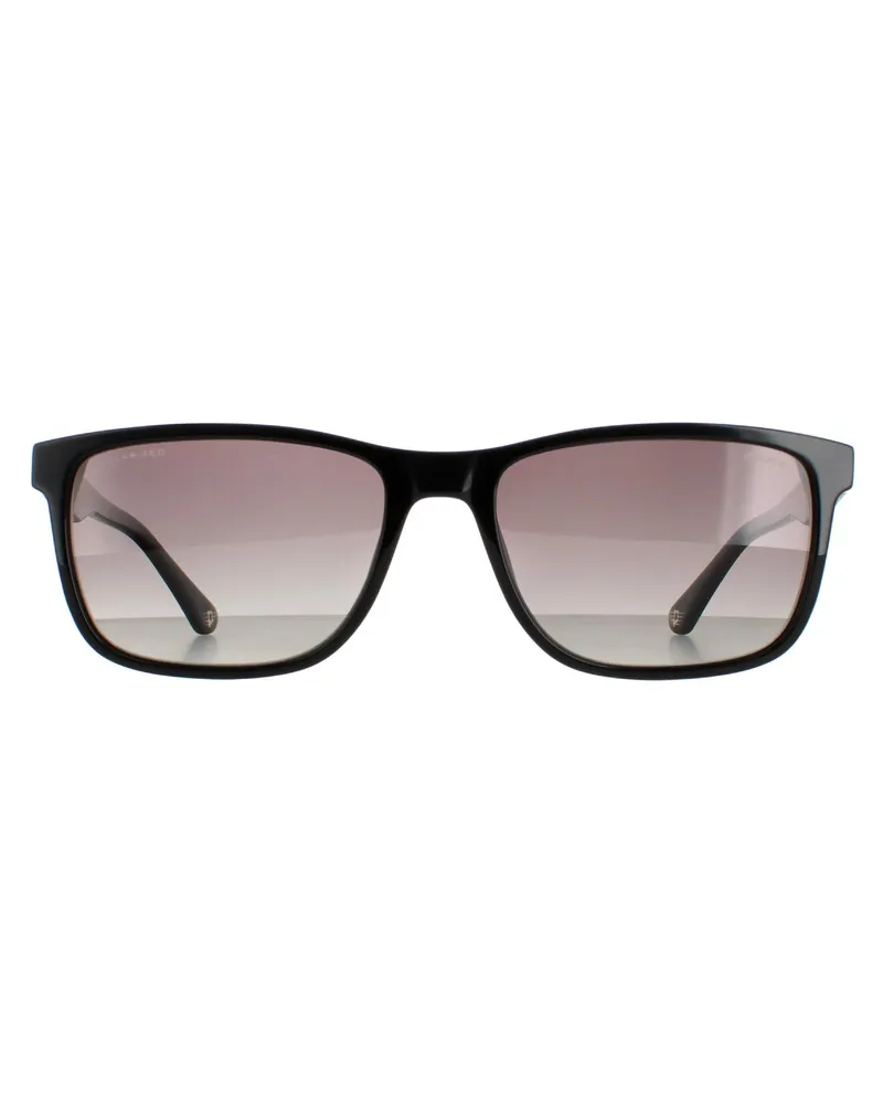 Police Rectangle Mens Shiny Black Smoke Gradient Polarised SPLB40N Arcade2 Schwarz
